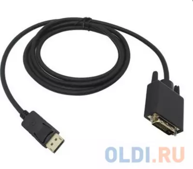 Переходник DisplayPort DVI 1.8м Exegate EX-CC-DPM-DVIM-1.8 круглый черный EX284908RUS