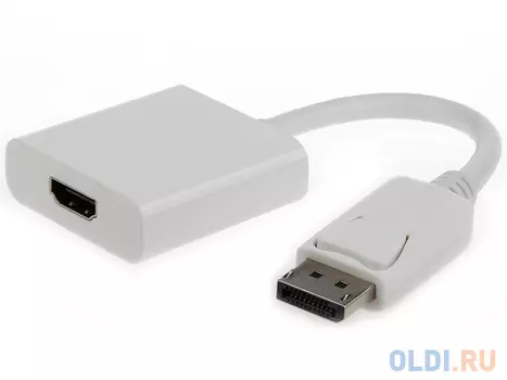 Переходник DisplayPort - HDMI M-F белый Gembird A-DPM-HDMIF-002-W