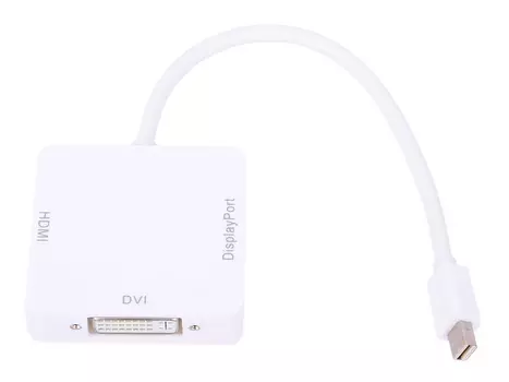 Переходник Greenconnect GCR-MDP2DHD Apple mini DisplayPort 20M - DisplayPort 20F/HDMI 19F/DVI 25+4F