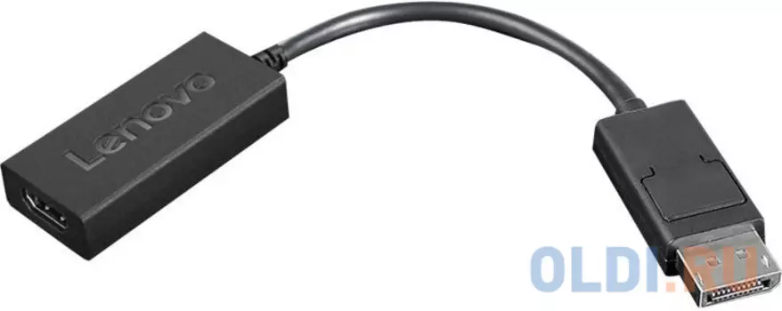 Переходник HDMI DisplayPort Lenovo 4X90R61023 круглый черный