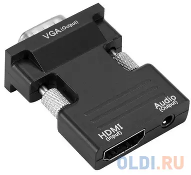 Переходник HDMI VGA 5bites AP-024 круглый черный