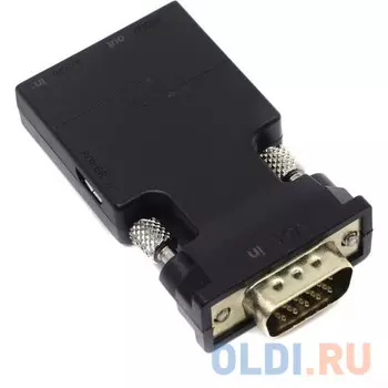 Переходник HDMI VGA VCOM Telecom CA337 круглый черный