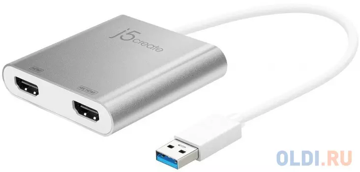 Переходник j5create USB Type-A 3.0 на два HDMI.
