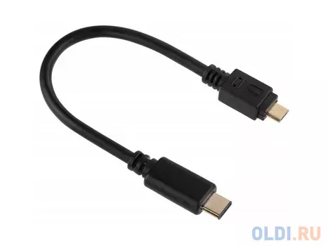 Переходник microUSB 0.75м HAMA 00135713 круглый черный