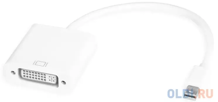 Переходник miniDisplayPort DVI 0.2м Green Connection GCR-MDP2DVI круглый белый