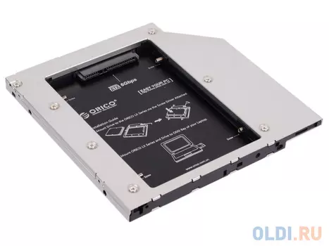 Адаптер HDD в отсек оптического привода ноутбука ORICO L95SS-SV 2.5" SATA черный