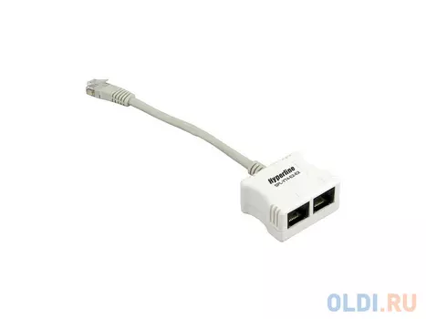 Переходник-разветвитель Hyperline SPL-YT4-E2-E2 RJ-45 4Pr.T568A/T568B 2x2Pr.10BASE-T