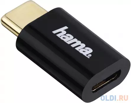 Переходник Type-C microUSB HAMA 00178399 черный