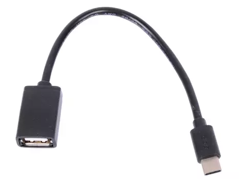 Переходник Type C - USB 2.0F Greenconnect GCR-UC1AF-BB2S-0.15m 0.15m черный
