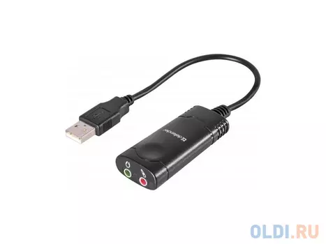 Переходник USB 2.0-2xJack 3.5 (F) Defender Audio 63002