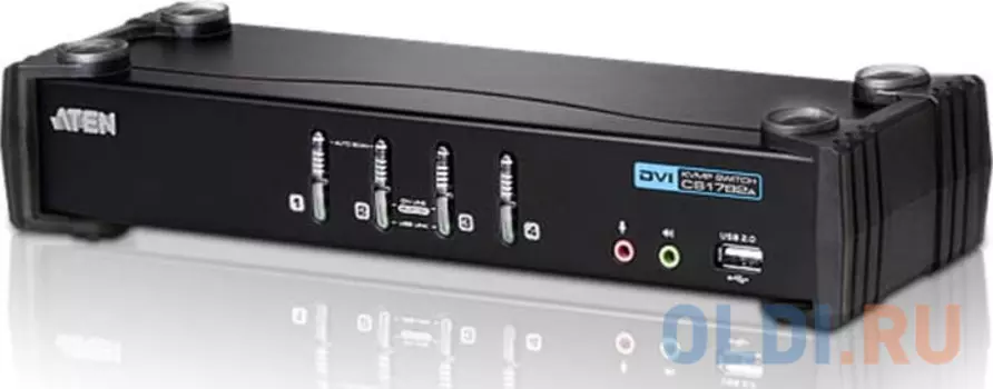 Переключатель ATEN KVM Switch CS1764A-AT-G 4-х портовый USB 2.0 DVI KVMP™-переключатель (KVM Switch)