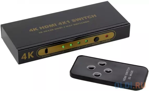 Переключатель HDMI 4=1 4k@ 30HZ Telecom TTS7100