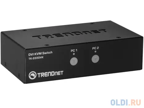 Переключатель KVM TRENDnet TK-222DVK 2-портовый DVI