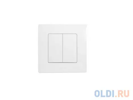 Переключатель Legrand ETIKA 10AХ 2 клавиши белый 672212