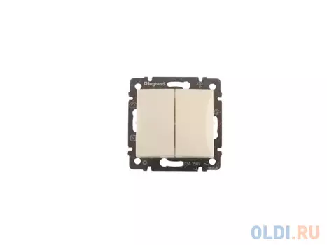 Переключатель Legrand Valena двухклавишный слоновая кость 774308