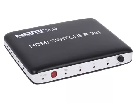 Переключатель Orient HS0301H-2.0 Black HDMI 4K Switch 3 - 1, HDMI 2.0/3D, HDR, UHDTV 4K/ 60Hz (3840x2160)/HDTV1080p