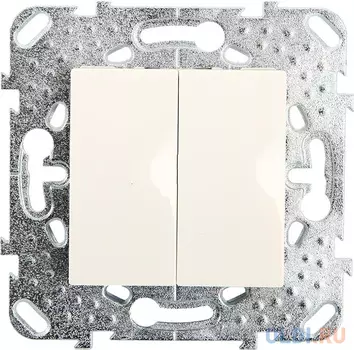 Переключатель Schneider Electric 2-клавишный бежевый MGU5.213.25ZD