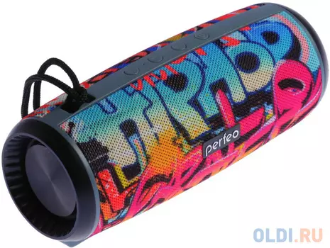 Perfeo Bluetooth-колонка "HIP HOP" FM, microSD, USB, AUX, мощность 12Вт, 2600mAh, граффити PF_A4336