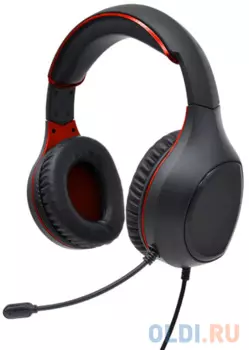 Perfeo игровая гарнитура ACTION черная с красным 1,8 м, разъем 2 x 3,5 мм (3 pin) [PF_A4477]