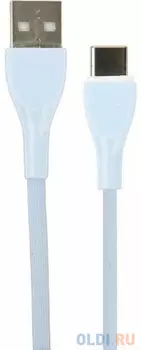 PERFEO Кабель USB A вилка - Lightning вилка, 2.4A, голубой, силикон, длина 1 м., ULTRA SOFT (I4333)