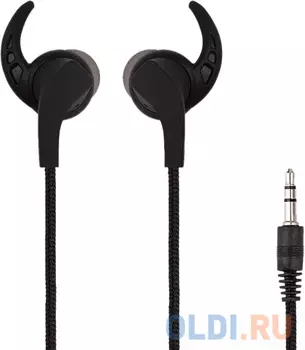 Perfeo наушники внутриканальные BULLS черные тканевый провод [PF_A4945 ]