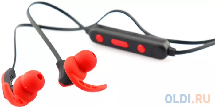 Perfeo наушники внутриканальные с микрофоном беспроводные WINGS чёрные/красные [PF_A4903]