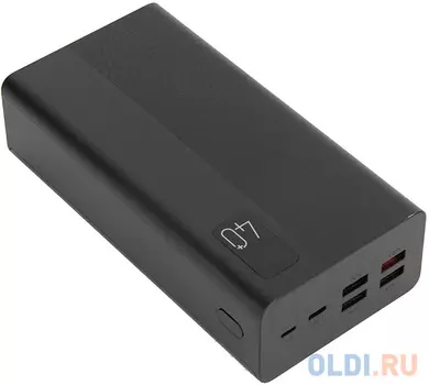Perfeo Powerbank MOUNTAINS 40000 mAh/LED дисплей/PD + QC 3.0/Type-C/4 USB/Выход: 3A, max 22.5W/Black (PF_D0144)