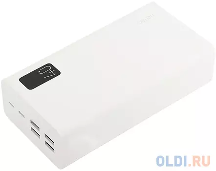 Perfeo Powerbank MOUNTAINS 40000 mAh/LED дисплей/PD + QC 3.0/Type-C/4 USB/Выход: 3A, max 22.5W/White (PF_D0160)