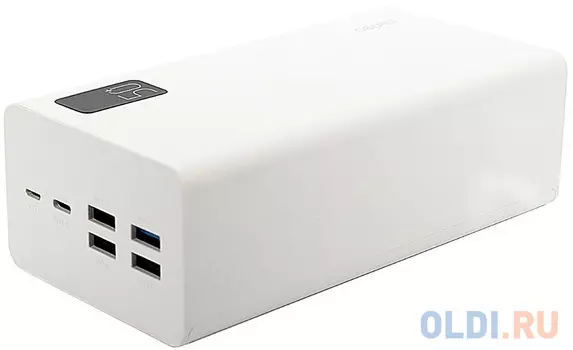 Perfeo Powerbank MOUNTAINS 50000 mAh/LED дисплей/PD + QC 3.0/Type-C/4 USB/Выход: 3A, max 22.5W/White (PF_B4888)
