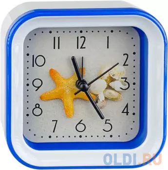 Perfeo Quartz часы-будильник "PF-TC-006", квадратные 10*10 см, звезда