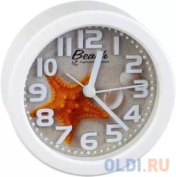 Perfeo Quartz часы-будильник "PF-TC-013", круглые диам. 10,5 см, звезда