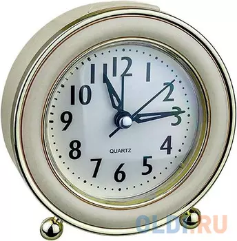 Perfeo Quartz часы-будильник "PF-TC-016", круглые диам. 10,5 см, подсветка, хаки