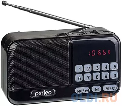 Perfeo радиоприемник цифровой ASPEN FM+ 87.5-108МГц/ MP3/ питание USB или 18650/черный (i20)) [PF_B4059]