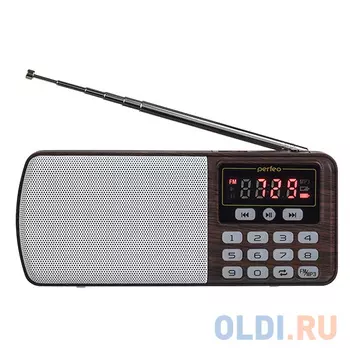 Perfeo радиоприемник цифровой ЕГЕРЬ FM+ 70-108МГц/ MP3/ питание USB или BL5C/ коричневый (i120-BK)