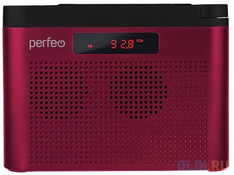 Perfeo радиоприемник цифровой ТАЙГА FM+ 66-108МГц/ MP3/ встроенный аккум,USB/ бордовый (I70RED) [PF_C4940]