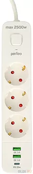 Perfeo Сетевой фильтр "power spring", 2500w, 4,0м, 3 розеткиPF_D0004 30017531