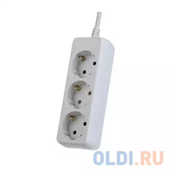 Perfeo Сетевой удлинитель с заземлением "POWERMATE",PF_A4688 (5,0м, 3 розетки, белый (PF-PE-3/5,0-W))