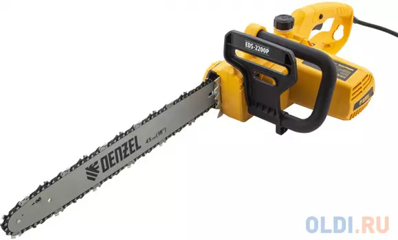 Пила цепная электрическая EDS-2200P, 2,2кВт,поперечная,шина 45см,шаг 3/8, паз 1,3мм, 63зв// Denzel