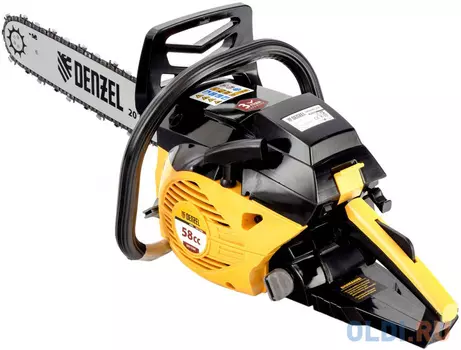 Пила цепная бензиновая DGS-5820, шина 50 см, 58см3, 4,1 л.с., шаг 0,325, паз 1,5 мм, 76 зв// Denzel