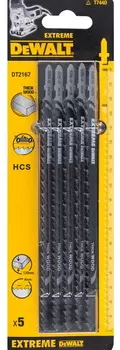 Пилки для лобзика DeWALT DT2164-QZ по дереву HCS T 101 D, 5шт.
