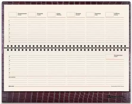 Планинг недатированный BRAUBERG Alligator 305x140 мм 125880