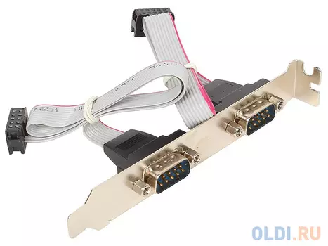 Планка портов в корпус 2xCOM DB9 Male, Orient