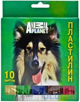 Пластилин ACTION! ANIMAL CLUB INT., 10 цв, 200 гр, карт. уп. с европодвесом