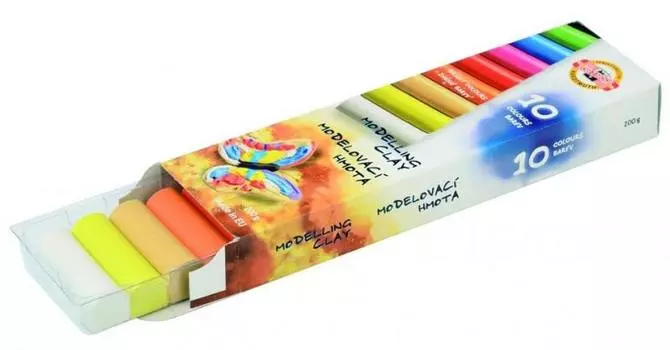 Пластилин детский 10 цв., 200 г в картонной уп.