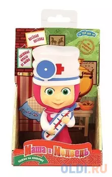 Пластмассовая игрушка Маша и Медведь Маша-доктор музыкальная GТ 7753