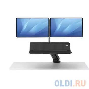 Платформа для работы сидя - стоя Fellowes Lotus RT Sit-Stand Workstation, черная, для 2 мониторов FS-80816
