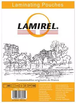 Пленка для ламинирования Fellowes Lamirel LA-7866201 А6 125мкм 100шт