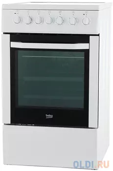 Плита Электрическая Beko FFSS57101GW белый стеклокерамика