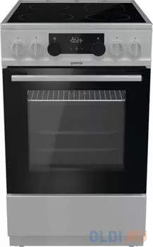 Плита Электрическая Gorenje ECS5350XA нержавеющая сталь/черный стеклокерамика