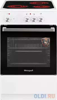 Плита Электрическая Weissgauff WES E2V02 WS белый
